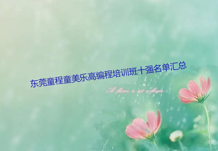 东莞乐高编程培训学校