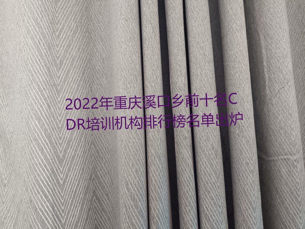 2022年重庆溪口乡前十名CDR培训机构排行榜名单出炉