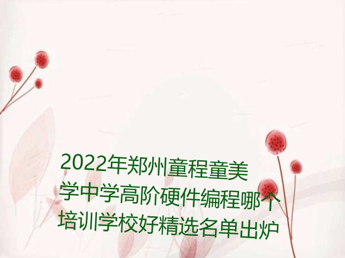 中学高阶硬件编程