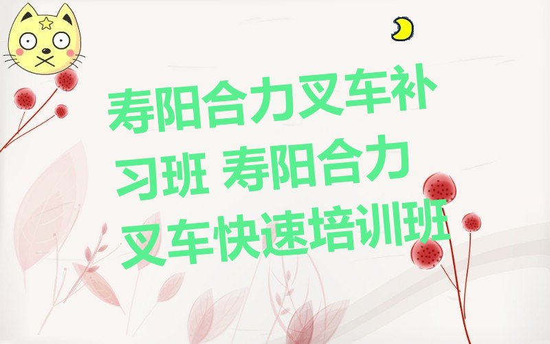 寿阳合力叉车补习班 寿阳合力叉车快速培训班