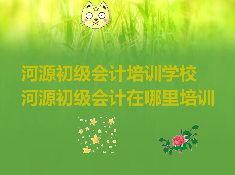 河源初级会计培训学校 河源初级会计在哪里培训