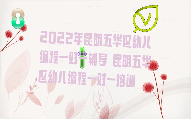 2022年昆明五华区幼儿编程一对一辅导 昆明五华区幼儿编程一对一培训