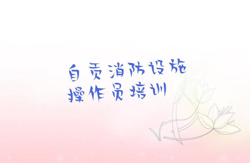 消防设施操作员