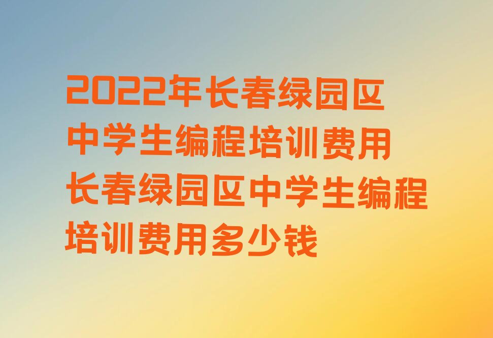 中学生编程