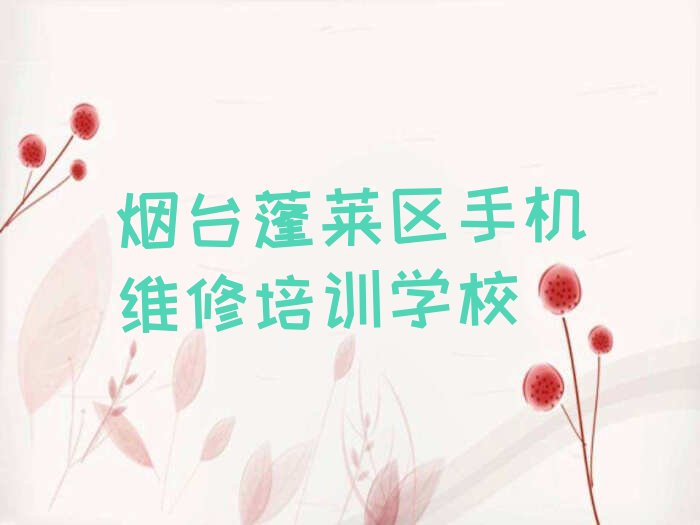 烟台附近手机维修培训班学费(烟台附近手机维修培训多少钱)