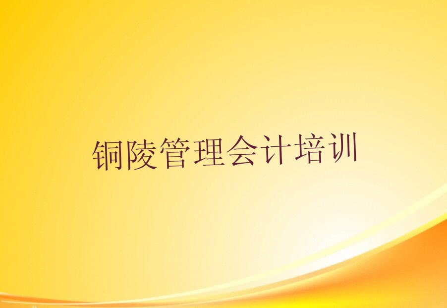 铜陵附近管理会计培训机构