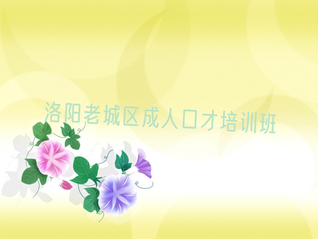洛阳老城区成人口才培训班